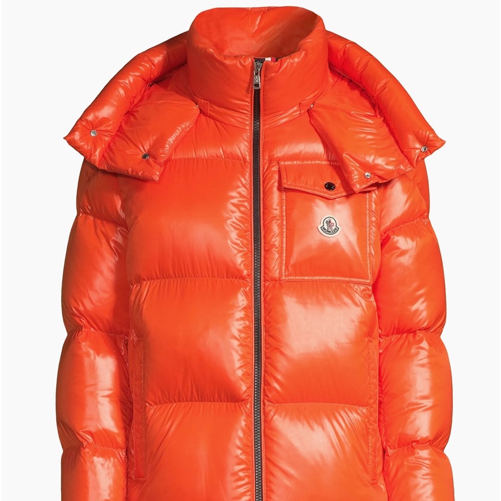 Size 4 Vibrant Orange Moncler Puffer Coat